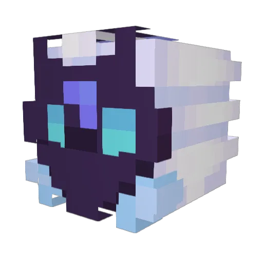 Blueraptorz Minecraft avatar head, 3D render