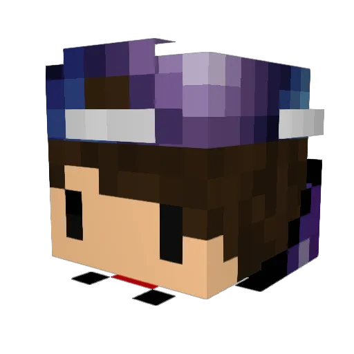BluerewHD Minecraft avatar head, 3D render