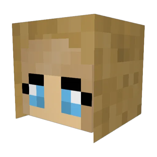 Blueroan28 Minecraft avatar head, 3D render