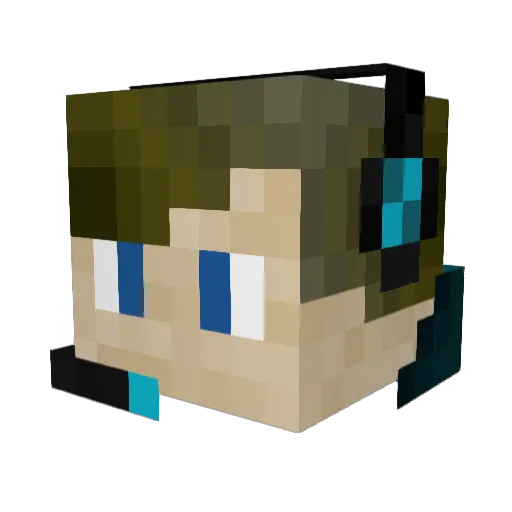 Bluerocket04 Minecraft avatar head, 3D render