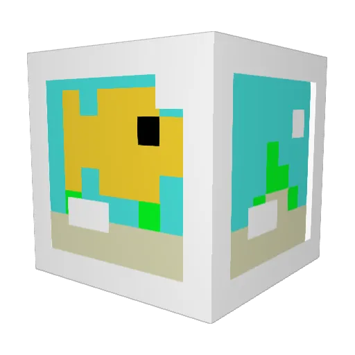Bluerose267 Minecraft avatar head, 3D render