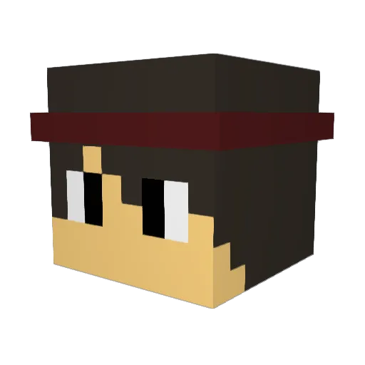 Blues72 Minecraft avatar head, 3D render