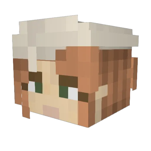 BluesCams Minecraft avatar head, 3D render