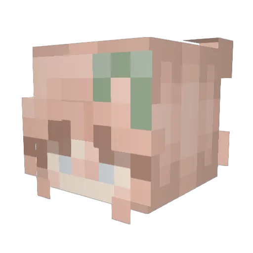 BluesEternity Minecraft avatar head, 3D render