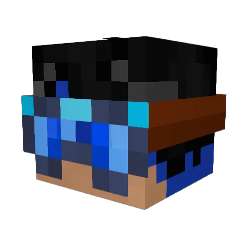 BluesVT Minecraft avatar head, 3D render