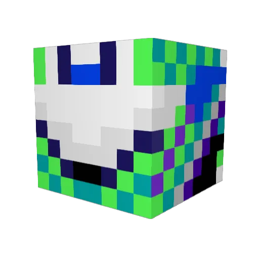Blues_Guy Minecraft avatar head, 3D render