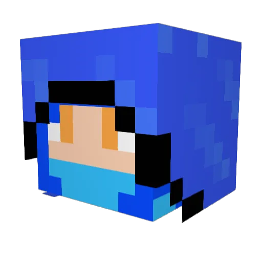 Bluesakura24 Minecraft avatar head, 3D render