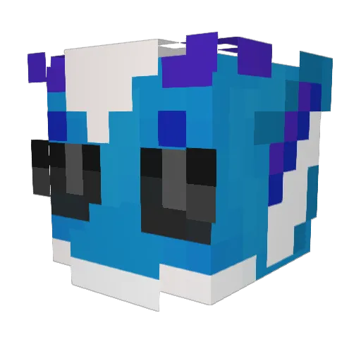 BlueshiftProto Minecraft avatar head, 3D render