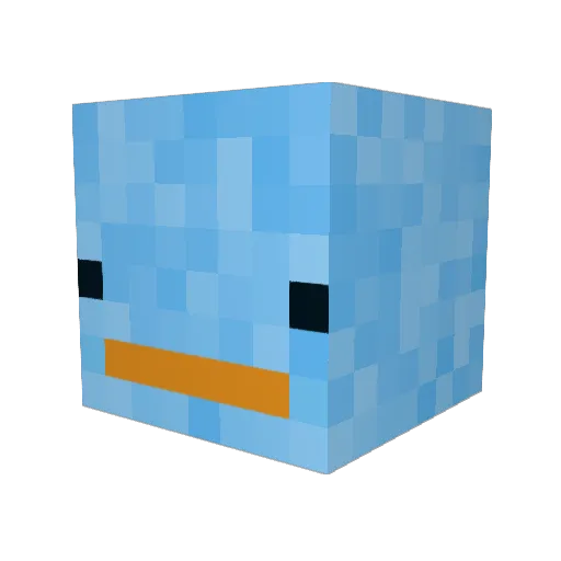 Bluesky3 Minecraft avatar head, 3D render