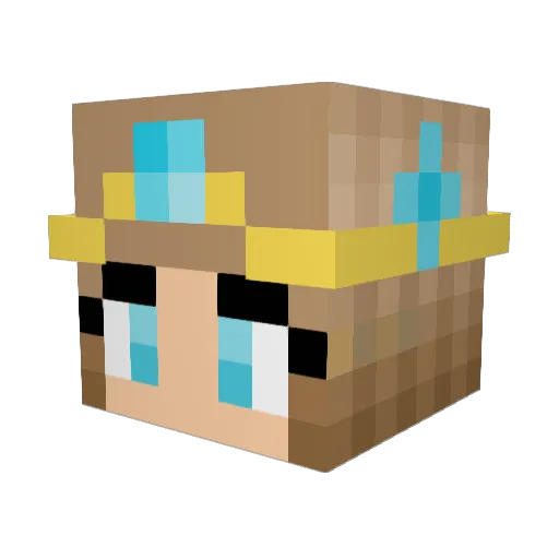 Bluesky86 Minecraft avatar head, 3D render