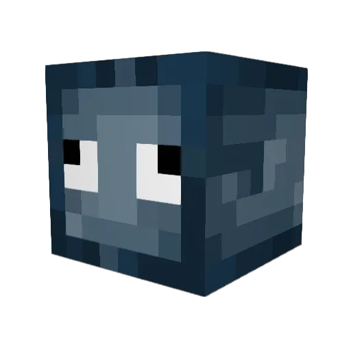 Bluesqu1d Minecraft avatar head, 3D render