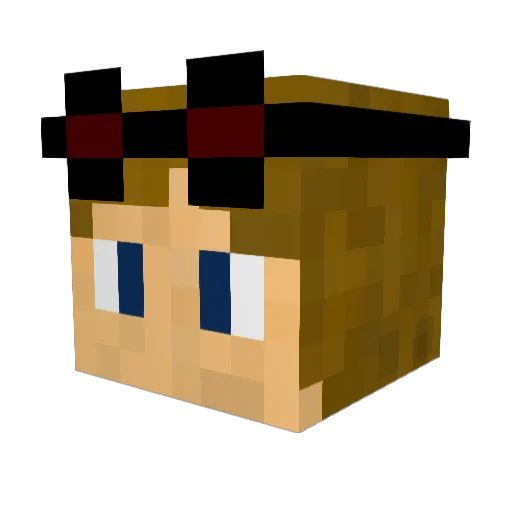Bluestarocks101 Minecraft avatar head, 3D render