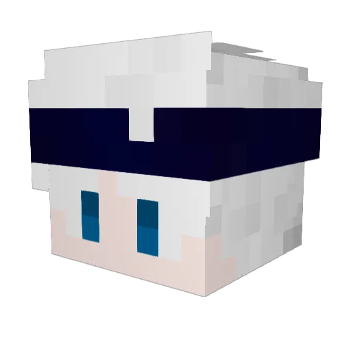 BluesterYT Minecraft avatar head, 3D render