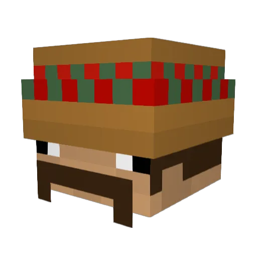 Bluetacos Minecraft avatar head, 3D render