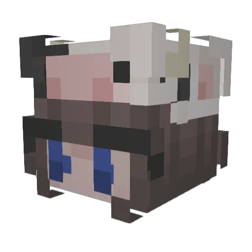 Bluewings104 Minecraft avatar head, 3D render