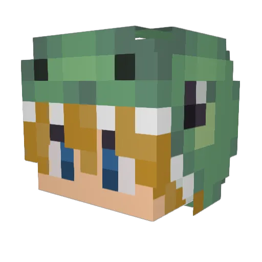 Bluewinter97 Minecraft avatar head, 3D render