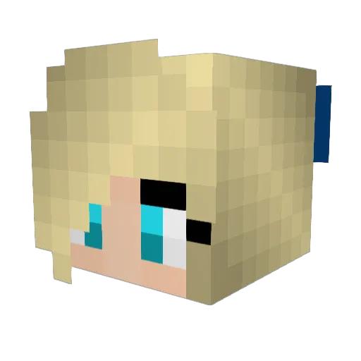 Bluewolf523 Minecraft avatar head, 3D render