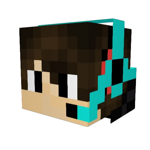 Bluewolf884 Minecraft avatar head, 3D render