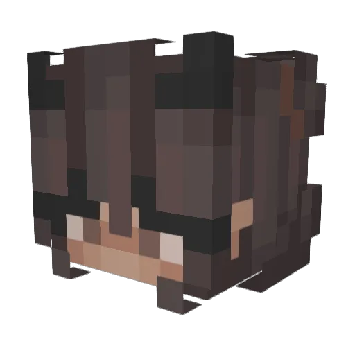 Bluexlili Minecraft avatar head, 3D render