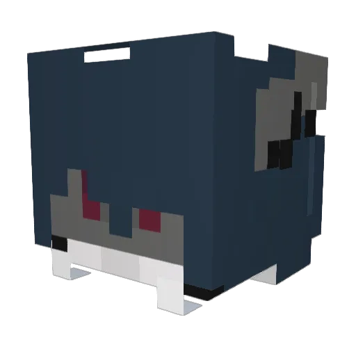 BlueyAxolotls Minecraft avatar head, 3D render