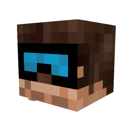 BlueyBones Minecraft avatar head, 3D render