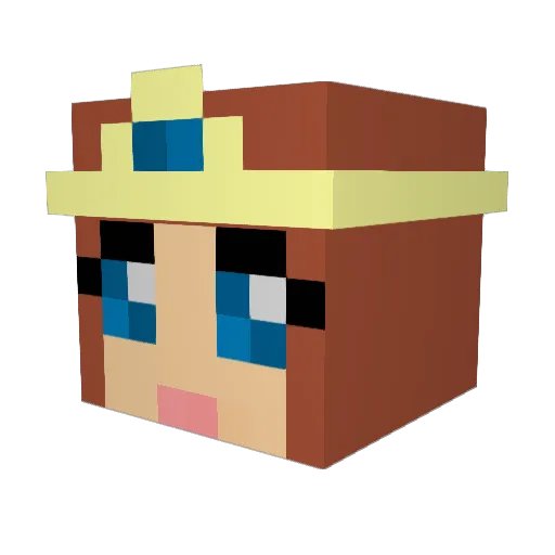 Blueyesforever Minecraft avatar head, 3D render