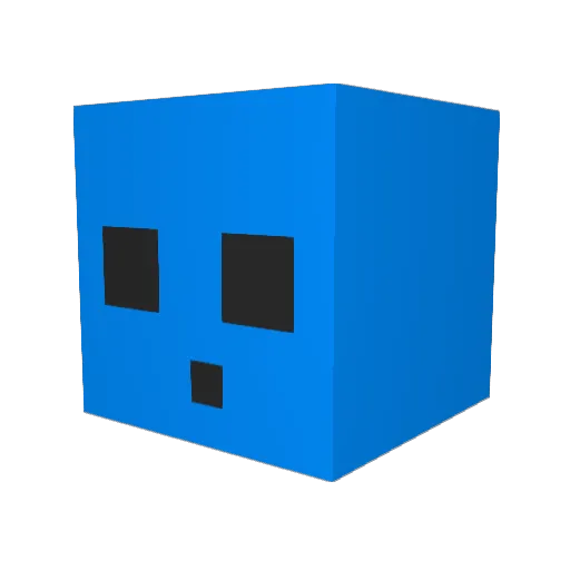 Blueyisonline Minecraft avatar head, 3D render