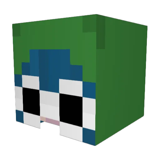 BlueyyOP Minecraft avatar head, 3D render