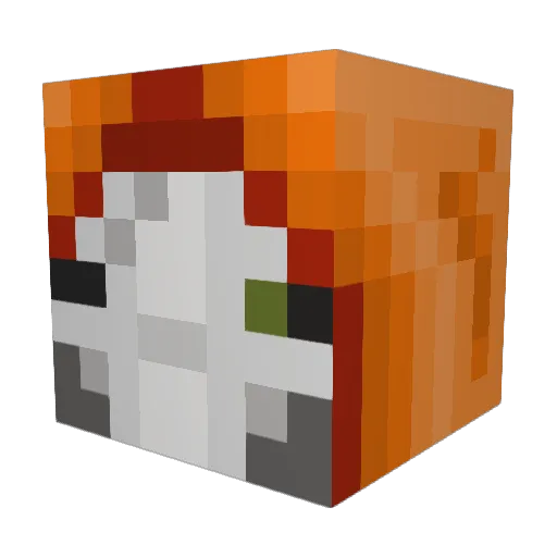 Bluezclues Minecraft avatar head, 3D render