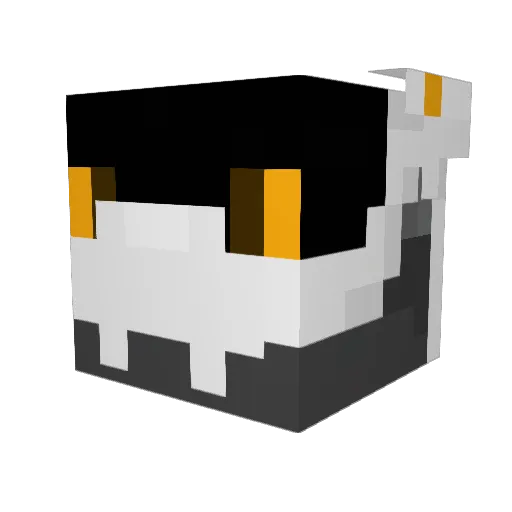 Bluezii Minecraft avatar head, 3D render