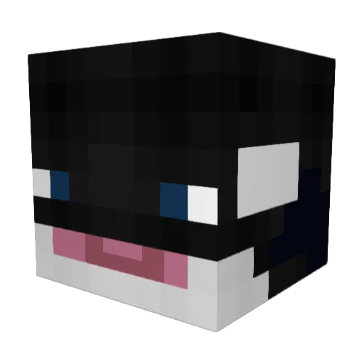 Blufallo Minecraft avatar head, 3D render