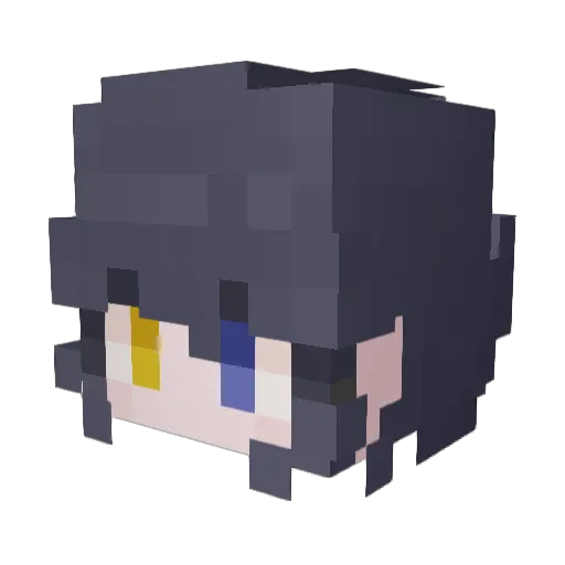 Bluffer_J Minecraft avatar head, 3D render