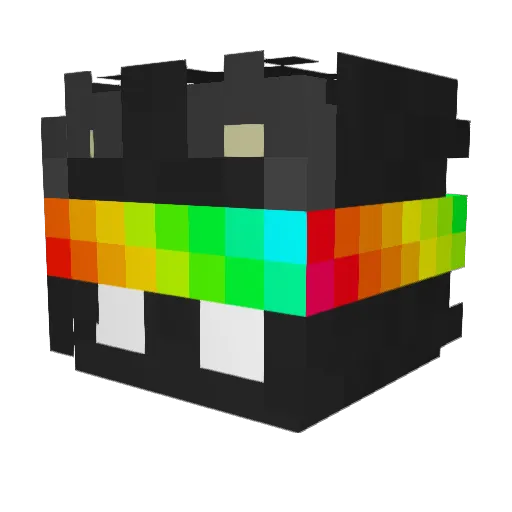 Bluggiton Minecraft avatar head, 3D render