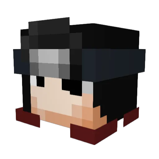 Bluhg_ Minecraft avatar head, 3D render
