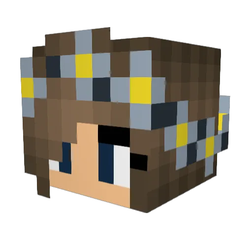 BluifyYT Minecraft avatar head, 3D render