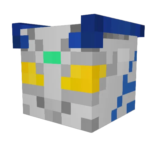 BlumeJil Minecraft avatar head, 3D render