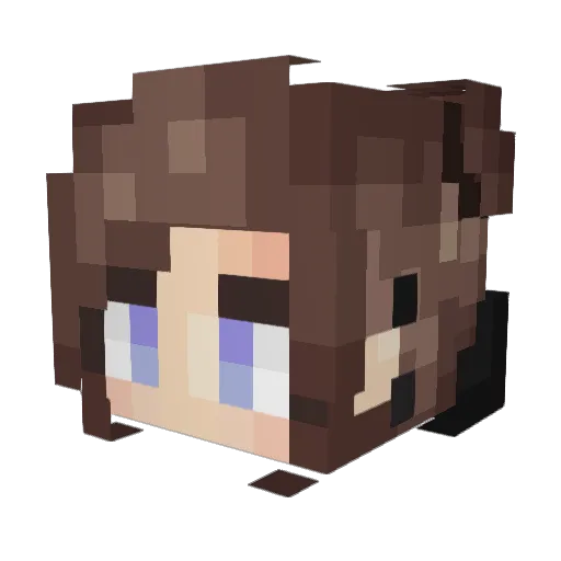 Blumeha Minecraft avatar head, 3D render