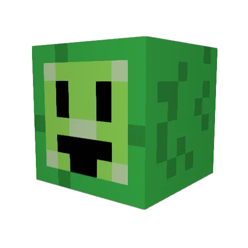 Blumestick Minecraft avatar head, 3D render