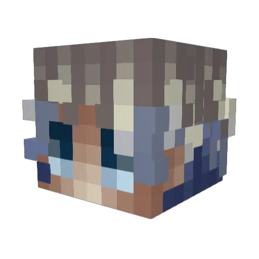 Blumine11 Minecraft avatar head, 3D render