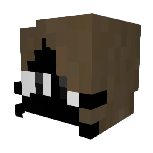Blumlu Minecraft avatar head, 3D render
