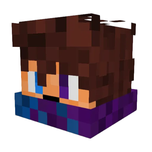 Blumly Minecraft avatar head, 3D render