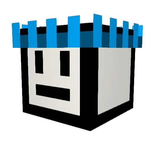 Blunco Minecraft avatar head, 3D render