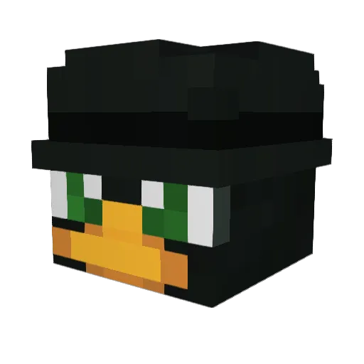 BluntInMyHand Minecraft avatar head, 3D render