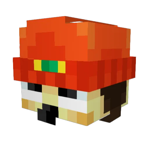 Bluntder Minecraft avatar head, 3D render