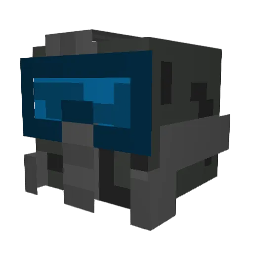 Blunticus Minecraft avatar head, 3D render