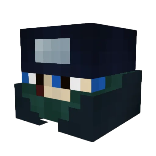 BluntsxD Minecraft avatar head, 3D render
