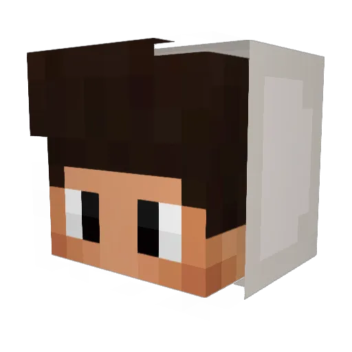 BlurL Minecraft avatar head, 3D render