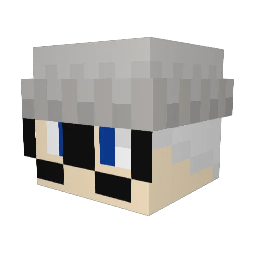 Bluracles Minecraft avatar head, 3D render