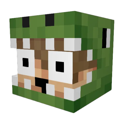 Blurbeee Minecraft avatar head, 3D render