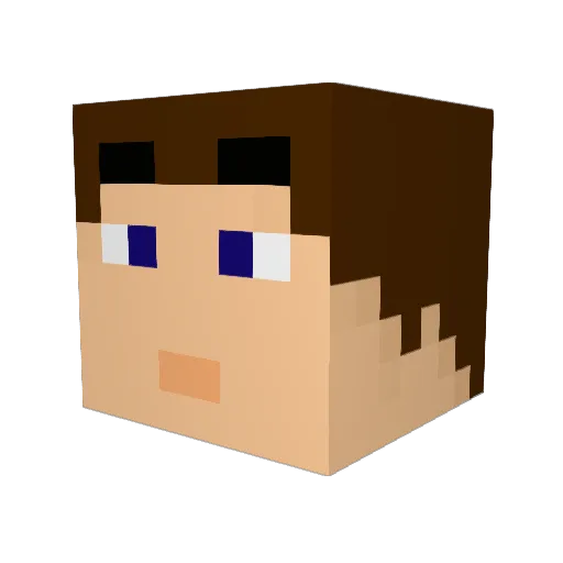 Blurfactor Minecraft avatar head, 3D render